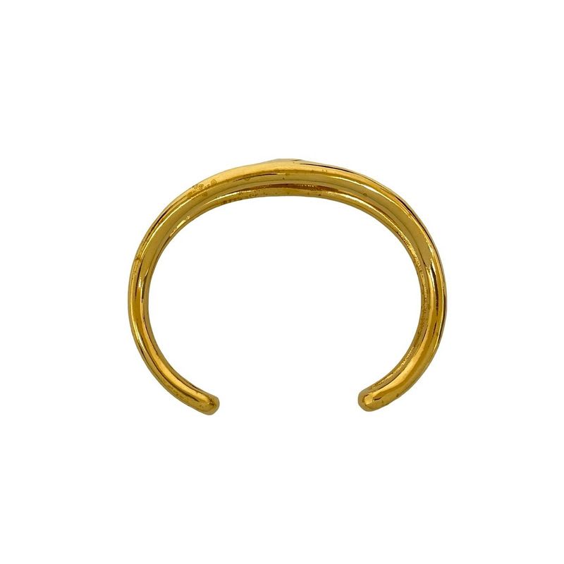 Chanel Vintage Coco Mark Bangle Bracelet Accessory Gold 02633 97P