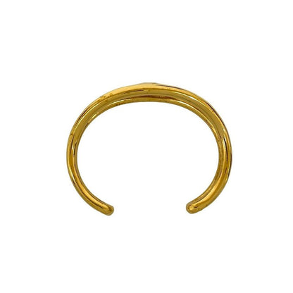 Chanel Vintage Coco Mark Bangle Bracelet Accessory Gold 02633 97P