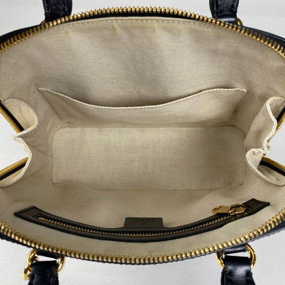 Gucci Horsebit 1955 Small Top Handle Bag Handbag Leather Black 621220 Women