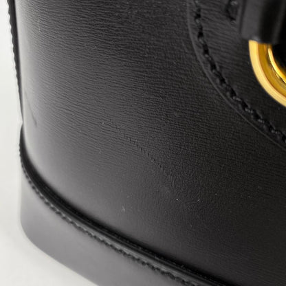 Gucci Horsebit 1955 Small Top Handle Bag Handbag Leather Black 621220 Women