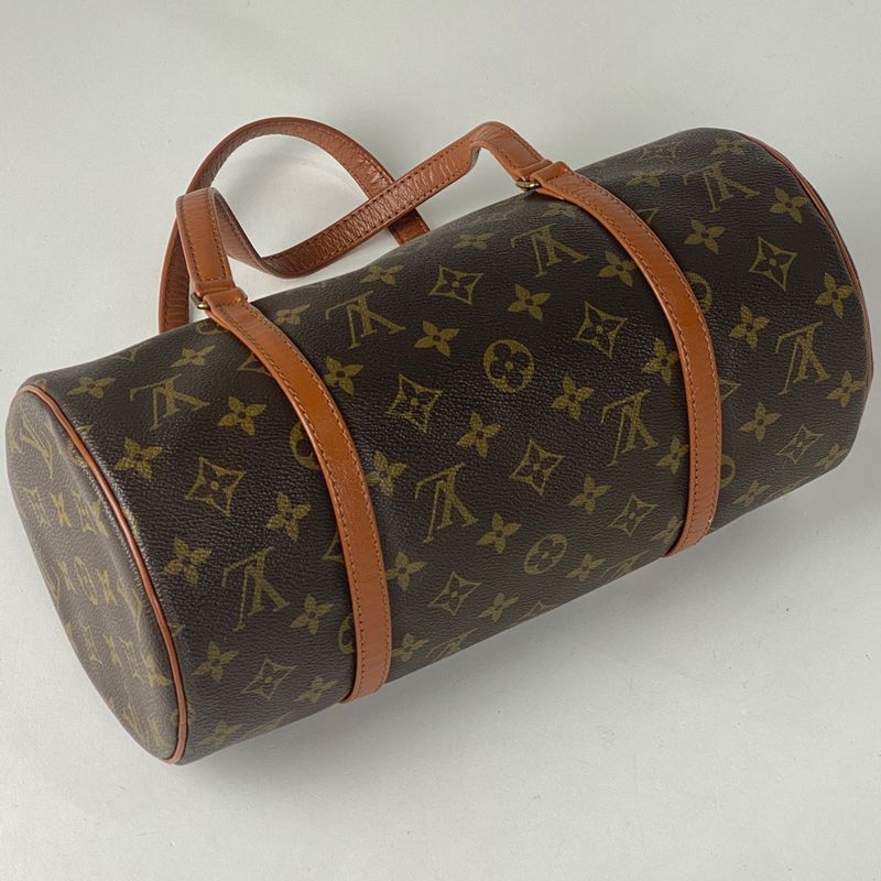 Louis Vuitton Papillon 30 Barrel Bag Tube Shape Old Shape Handbag Monogram