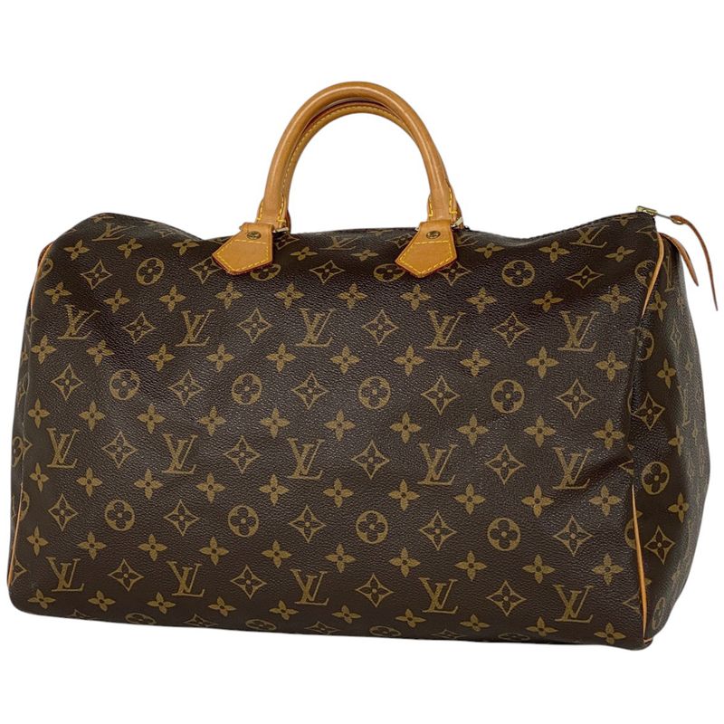 Louis Vuitton Speedy 40 Boston Bag Commuter Handbag Monogram Brown M41522 Women