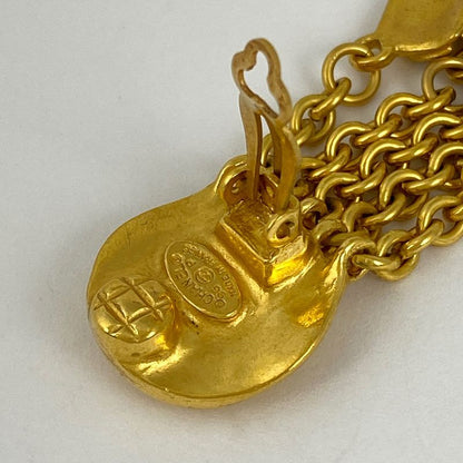 Chanel Coco Mark Earrings Swing Logo Earrings GP Gold Ladies