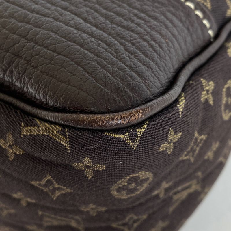 Louis Vuitton Boulogne Shoulder Bag Monogram Mini Lin Ebène M95225 Women