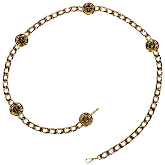 Chanel Coco Mark Chain Belt GP Gold Ladies