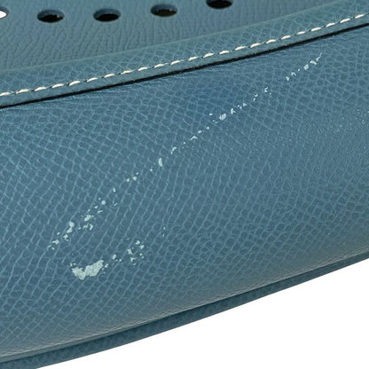 Hermes Evelyn 2 GM Perforated H Logo Shoulder Bag Vaux Epson Blue Jean J Ladies