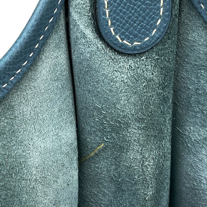 Hermes Evelyn 2 GM Perforated H Logo Shoulder Bag Vaux Epson Blue Jean J Ladies