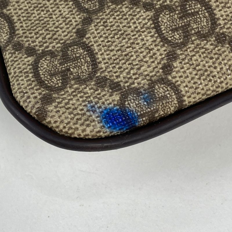 Gucci GG Pattern Shoulder Bag Crossbody Shoulder Bag Coated Canvas Brown 201538