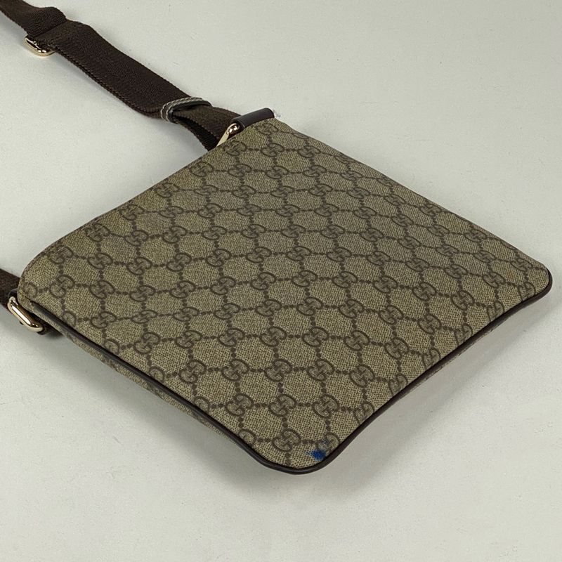 Gucci GG Pattern Shoulder Bag Crossbody Shoulder Bag Coated Canvas Brown 201538