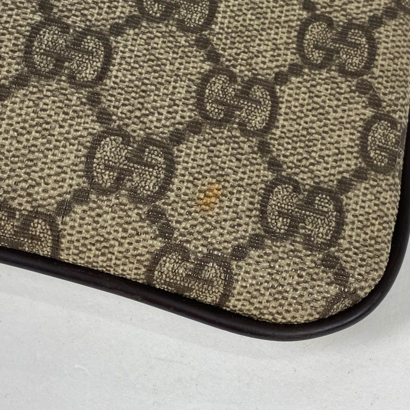 Gucci GG Pattern Shoulder Bag Crossbody Shoulder Bag Coated Canvas Brown 201538