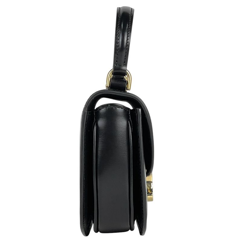 Celine Triomphe Handbag Buzas 2way Shoulder Bag Handbag Leather Black Women