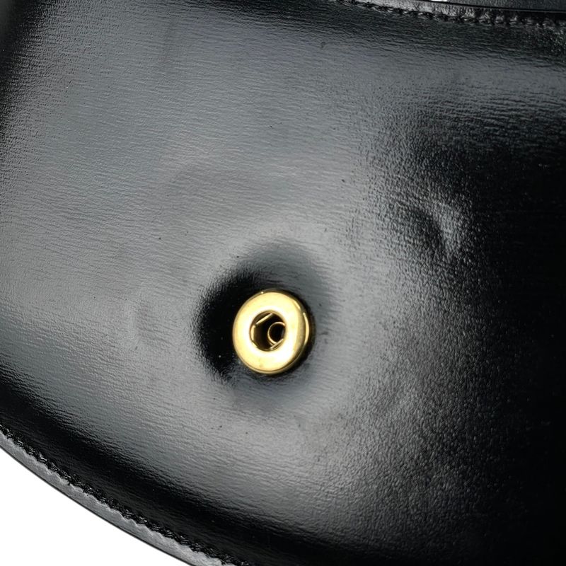 Celine Triomphe Handbag Buzas 2way Shoulder Bag Handbag Leather Black Women