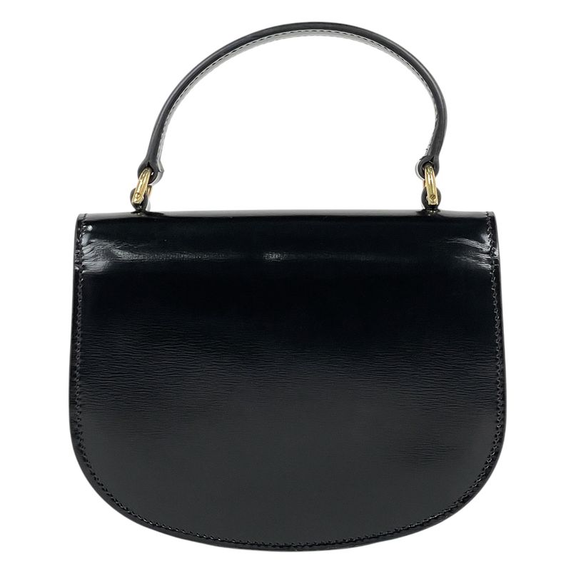 Celine Triomphe Handbag Buzas 2way Shoulder Bag Handbag Leather Black Women