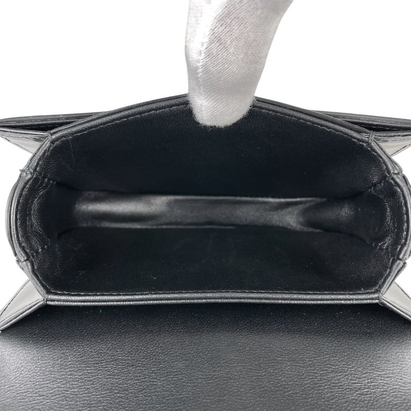 Celine Triomphe Handbag Buzas 2way Shoulder Bag Handbag Leather Black Women