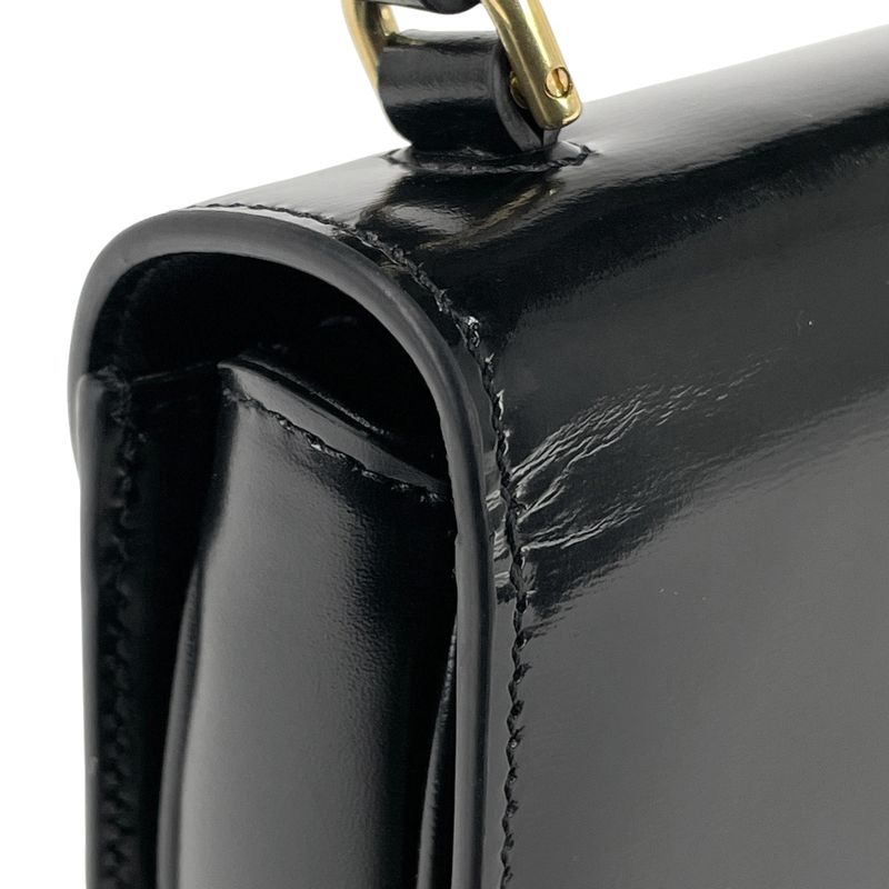 Celine Triomphe Handbag Buzas 2way Shoulder Bag Handbag Leather Black Women