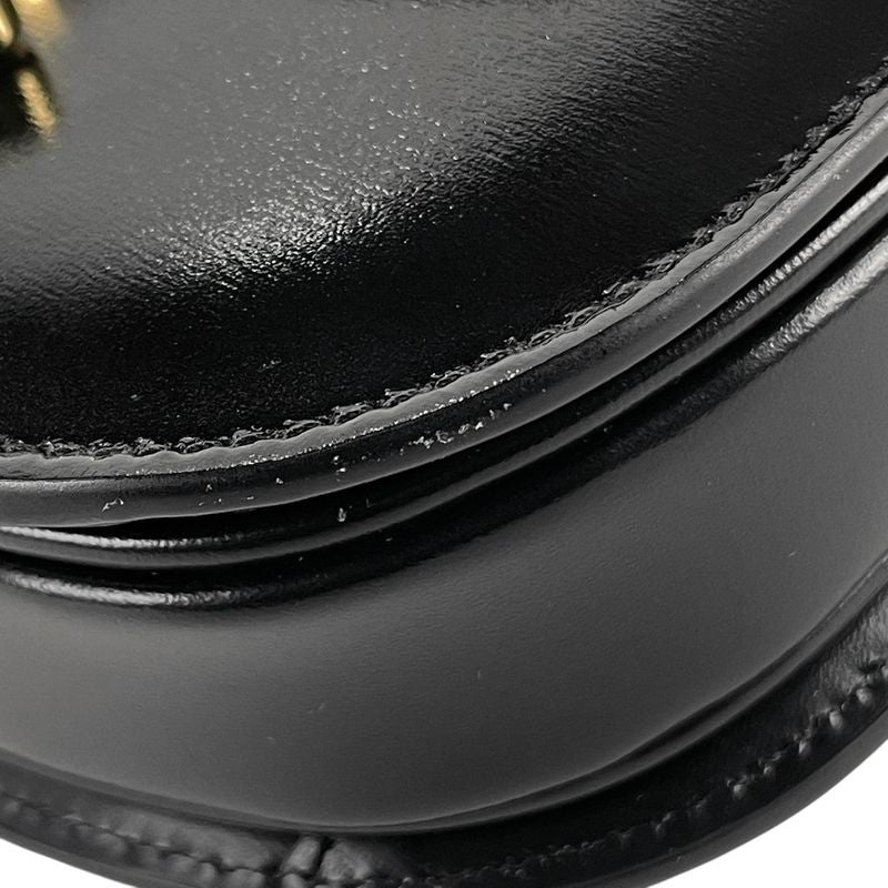 Celine Triomphe Handbag Buzas 2way Shoulder Bag Handbag Leather Black Women