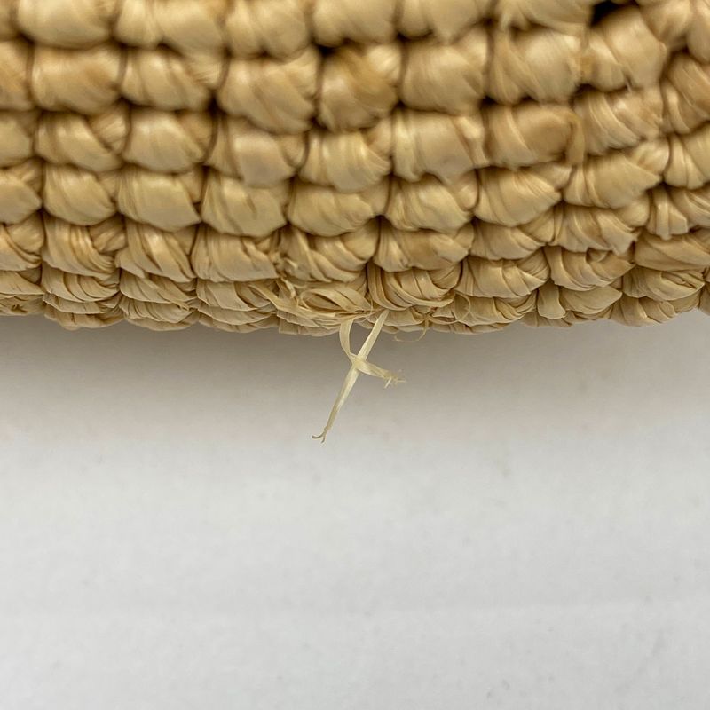 Loewe Slit Pochette Bag Anagram Bag Shoulder Bag Raffia Brown Women