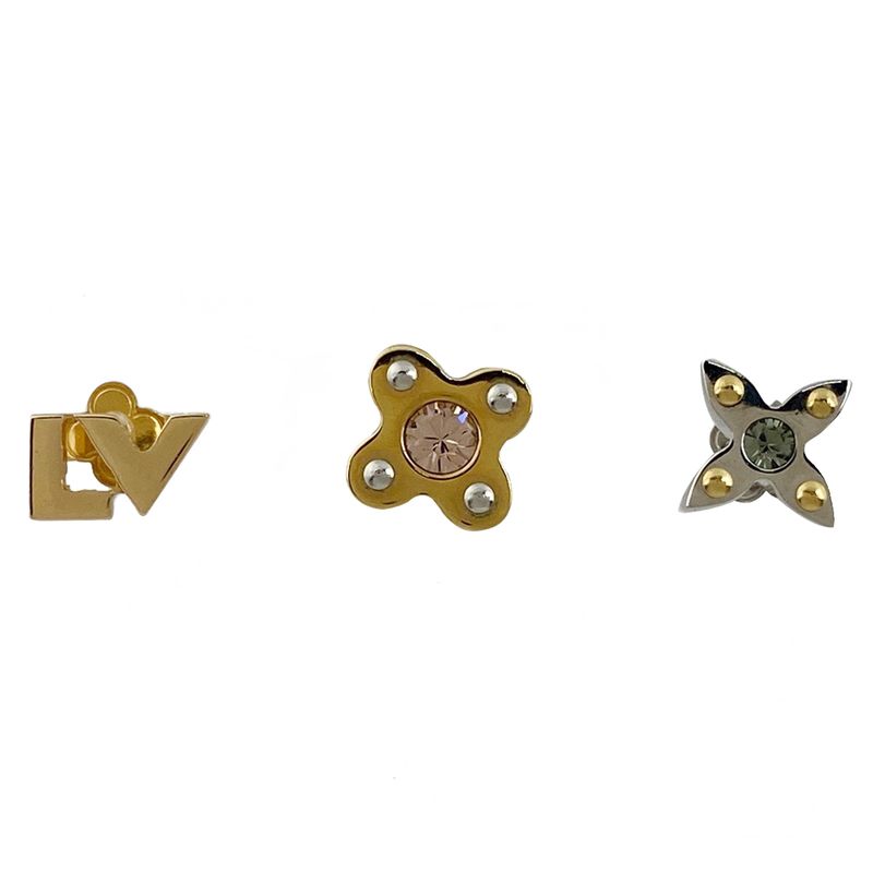 Louis Vuitton Bookle D'oreille Love Letters PM Set of 3 LV Monogram Flower