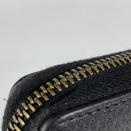 Gucci GG Marmont Long Wallet Double G Round Zipper Long Leather Black 428736