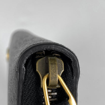 Gucci GG Marmont Long Wallet Double G Round Zipper Long Leather Black 428736