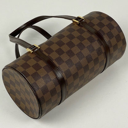 Louis Vuitton Papillon 26 Barrel Bag Tube Shape Handbag Damier Brown N51304