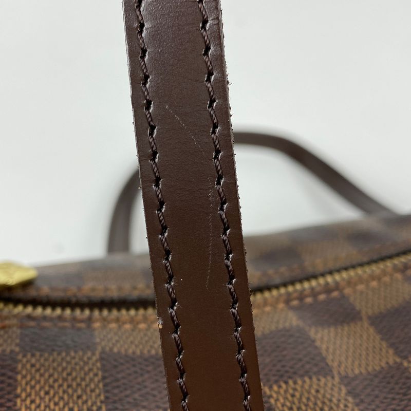 Louis Vuitton Papillon 26 Barrel Bag Tube Shape Handbag Damier Brown N51304