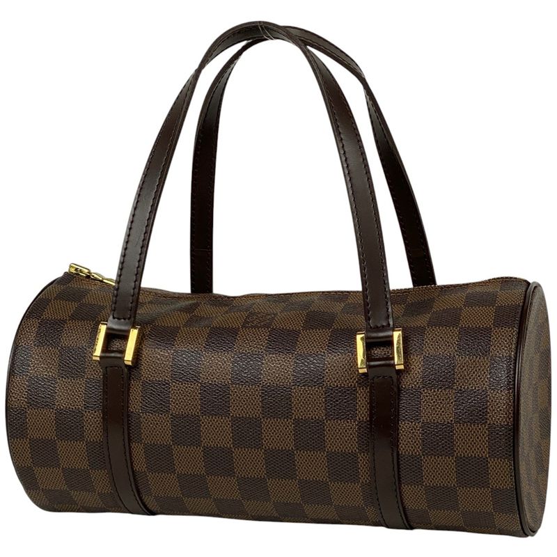 Louis Vuitton Papillon 26 Barrel Bag Tube Shape Handbag Damier Brown N51304