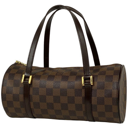 Louis Vuitton Papillon 26 Barrel Bag Tube Shape Handbag Damier Brown N51304
