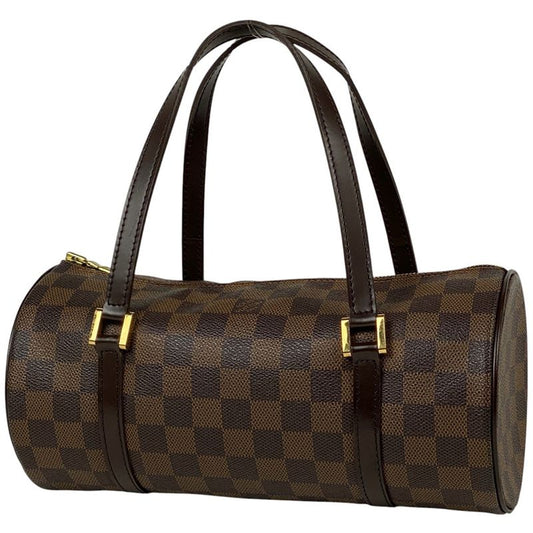 Louis Vuitton Papillon 26 Barrel Bag Tube Shape Handbag Damier Brown N51304