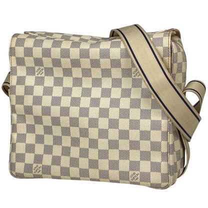 Louis Vuitton Naviglio Crossbody Shoulder Bag Damier Azure White N51189 Women