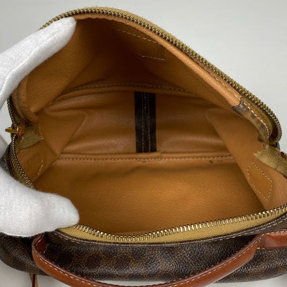 Celine Macadam Pattern Shoulder Bag Crossbody Shoulder Bag Coated Canvas Brown