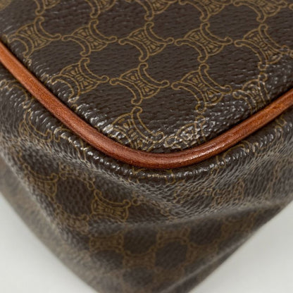 Celine Macadam Pattern Shoulder Bag Crossbody Shoulder Bag Coated Canvas Brown