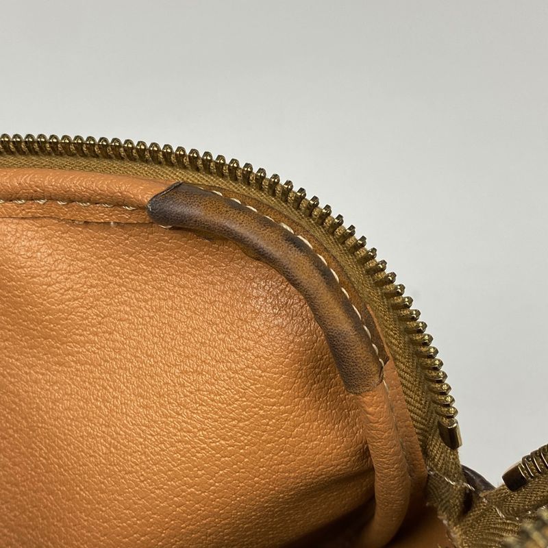 Celine Macadam Pattern Shoulder Bag Crossbody Shoulder Bag Coated Canvas Brown