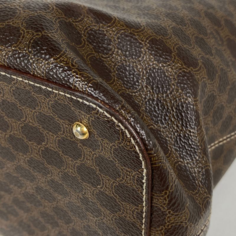 Celine Macadam Pattern Tote Handbag Tote Bag Coated Canvas Brown Women