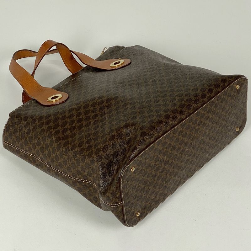 Celine Macadam Pattern Tote Handbag Tote Bag Coated Canvas Brown Women