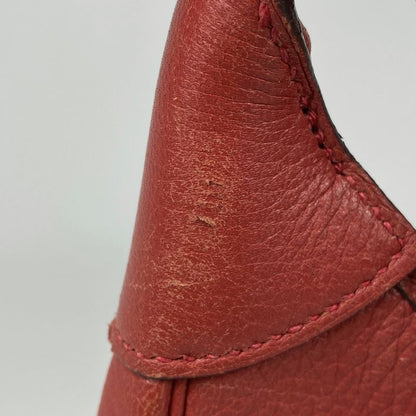 Hermes Trim 31 One Shoulder Bag Leather Red E Ladies