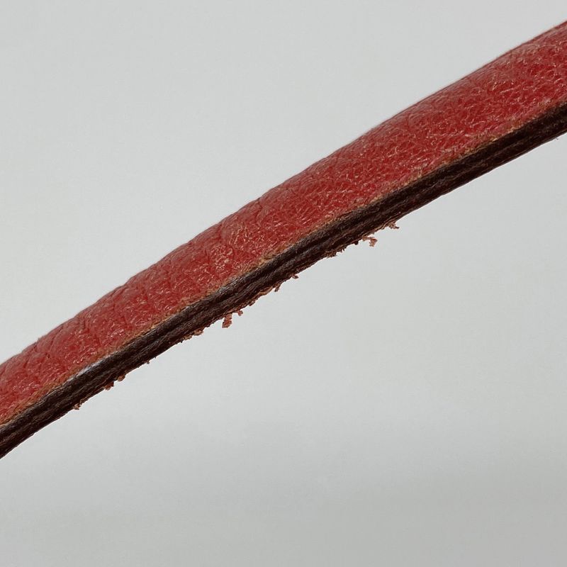 Hermes Trim 31 One Shoulder Bag Leather Red E Ladies