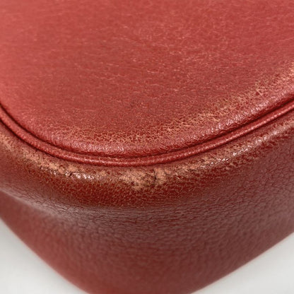 Hermes Trim 31 One Shoulder Bag Leather Red E Ladies