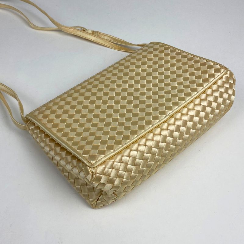 Bottega Veneta Intrecciato Shoulder Bag Braided Nappa Shoulder Bag Canvas Ivory