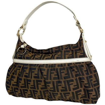 Fendi Zucca Pattern Shoulder Bag One Shoulder Bag Canvas Brown 8br344 Women
