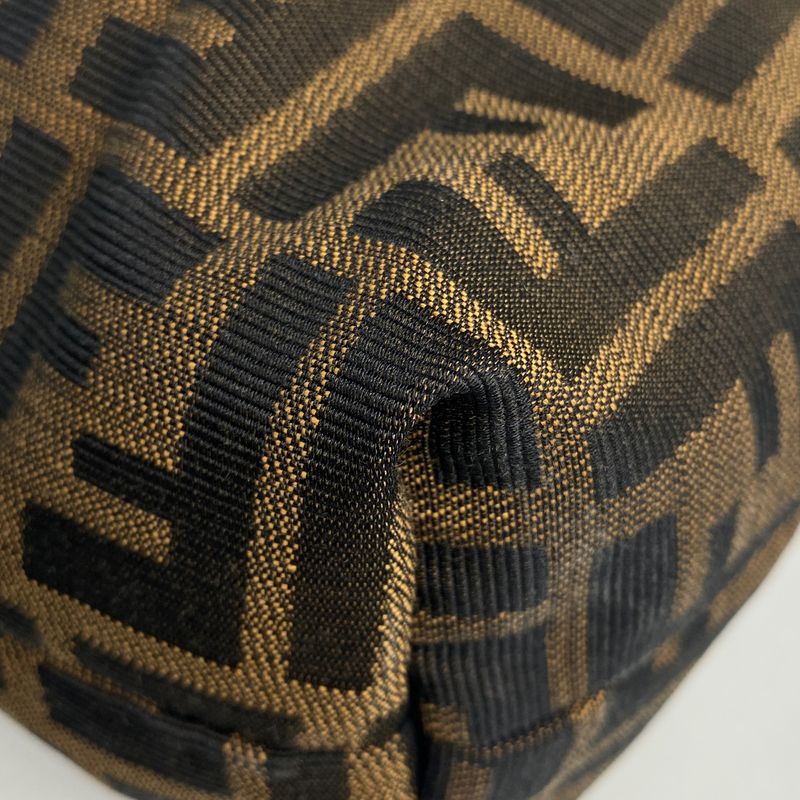 Fendi Zucca Pattern Shoulder Bag One Shoulder Bag Canvas Brown 8br344 Women