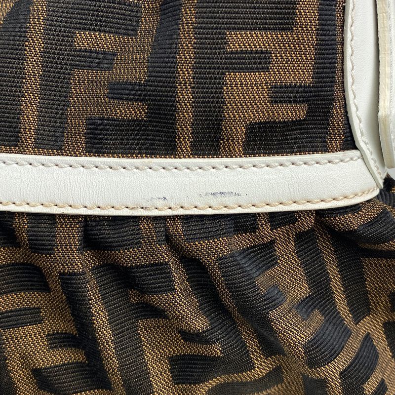 Fendi Zucca Pattern Shoulder Bag One Shoulder Bag Canvas Brown 8br344 Women