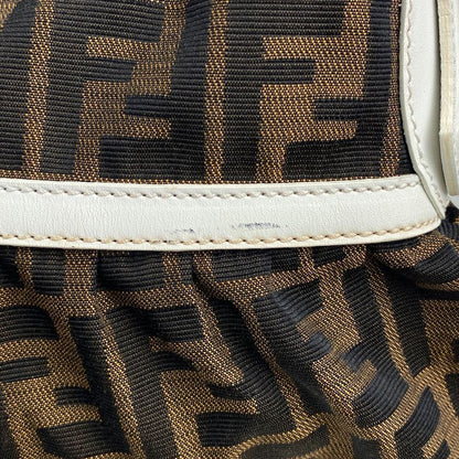Fendi Zucca Pattern Shoulder Bag One Shoulder Bag Canvas Brown 8br344 Women