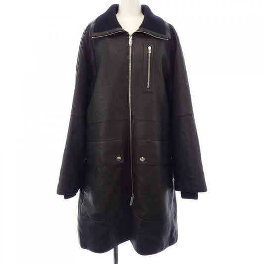 Hermes Clous De Sel 4h1122d2 Leather Coat