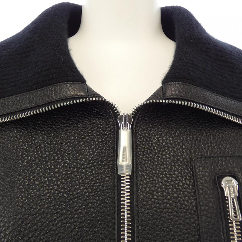 Hermes Clous De Sel 4h1122d2 Leather Coat