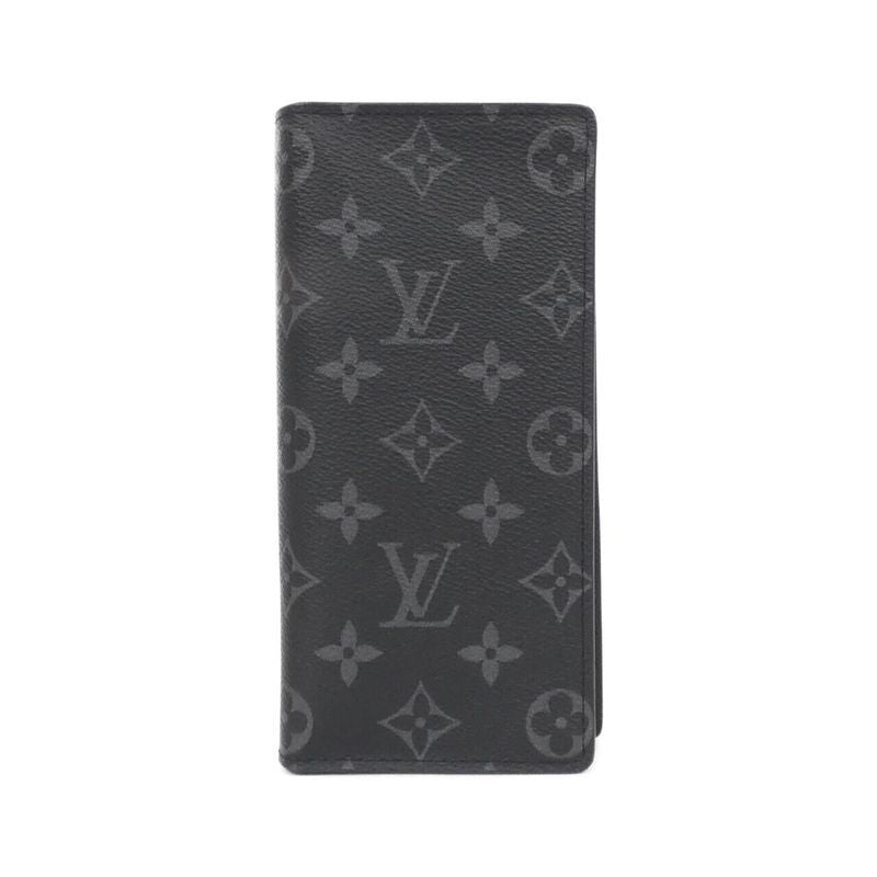 Louis Vuitton Monogram Eclipse Portefeuille Brazza M61697 Wallet