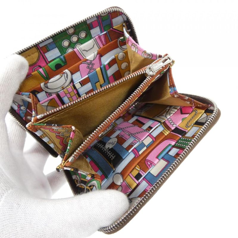 Hermes Collier DE Chiens Silk In Compact 085244ck Wallet