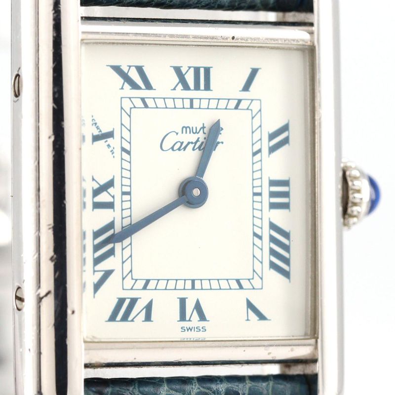 Cartier Must Tank SM W1001565 Silver Quartz