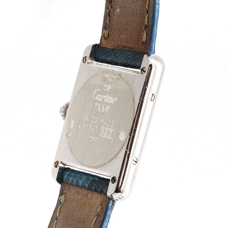 Cartier Must Tank SM W1001565 Silver Quartz