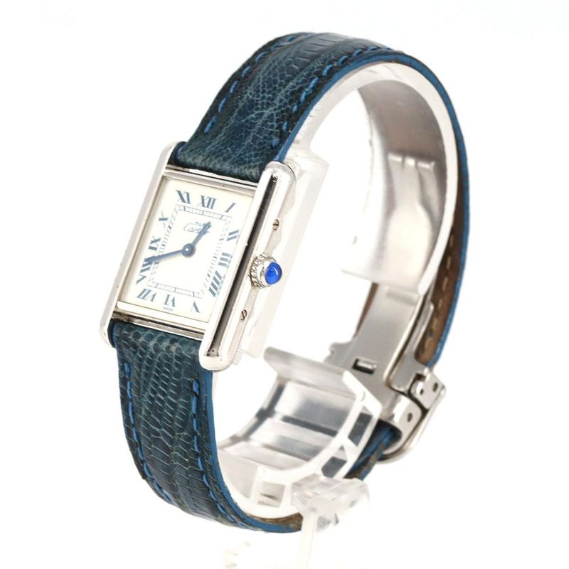 Cartier Must Tank SM W1001565 Silver Quartz
